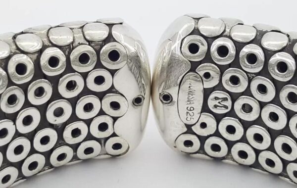 John Hardy Sterling Silver Dot Flex Cuff Bracelet 22.3 mm 107.2 grams