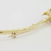 Vintage 18K Yellow Gold Rose Amethyst Pin Brooch 14.3 Grams 3”
