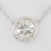 Natural Round Diamond By The Yard Solitaire Necklace 0.82 ct 14K W Gold Rtl $4k