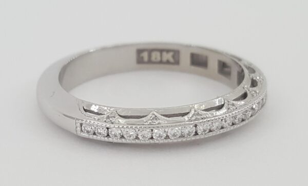 TACORI 0.25 ct Reverse Crescent 2617B12 Round Diamond 18k Gold Wedding Band