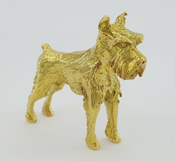Vintage Tiffany & Co. 18K Yellow Gold Terrier Dog Brooch / Pin 28.8 grams