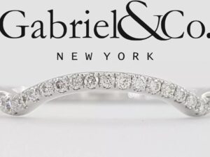 Gabriel & Co. Round Brilliant Diamond Wedding Band 0.14 ct 14k Rtl $1,425