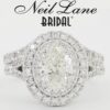 Neil Lane Oval Double Halo Split-Shank Engagement Ring Set 2 ct 14k WG Rt $9K