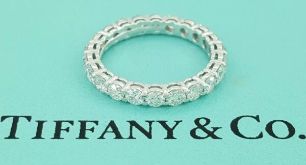 Tiffany & Co Forever Full Circle Eternity Diamond Band Ring 1.8 ct Plat Rtl $12k