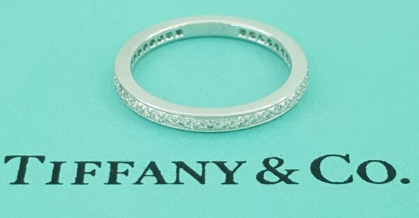 Tiffany & Co Legacy Full Circle Eternity Diamond Band Ring 0.5 ct Platinum
