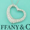 Tiffany & Co Elsa Peretti Diamond Open Heart Necklace 22 mm 0.95 ct Plat $18,500