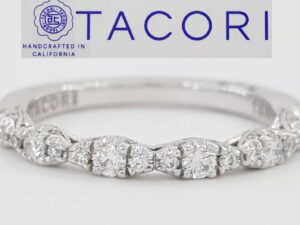 TACORI Petite Crescent HT2558-B12 18k White Gold 0.36 ct Diamond Band Rtl 4,290