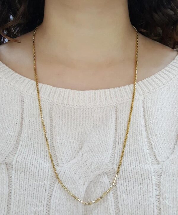 14K Yellow Gold Round Box Chain Necklace 26" Inches 2 mm 19 Grams