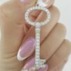 Tiffany & Co. Keys Oval Top Diamond Key Pendant Platinum 0.58 ct 1.5" Retail 7K