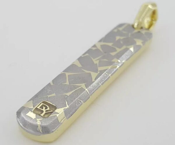 David Yurman Streamline Meteorite Ingot Tag 18K Yellow Gold Pendant 48mm 18.8gr