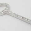 Tiffany & Co. Keys Oval Top Diamond Key Pendant Platinum 0.58 ct 1.5" Retail 7K