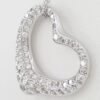 Tiffany & Co Elsa Peretti Diamond Open Heart Necklace 22 mm 0.95 ct Plat $18,500