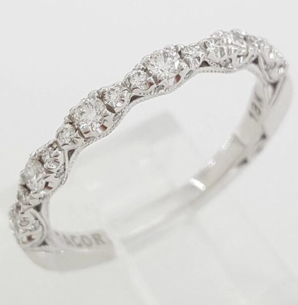 TACORI Petite Crescent HT2558-B12 18k White Gold 0.36 ct Diamond Band Rtl 4,290