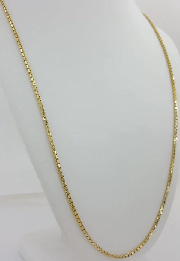 14K Yellow Gold Round Box Chain Necklace 26" Inches 2 mm 19 Grams
