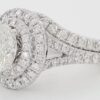 Neil Lane Oval Double Halo Split-Shank Engagement Ring Set 2 ct 14k WG Rt $9K