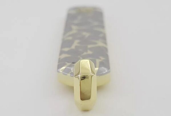 David Yurman Streamline Meteorite Ingot Tag 18K Yellow Gold Pendant 48mm 18.8gr