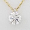 Tiffany & Co Round Diamond Solitaire Pendant 0.77 ct H/VS1 16" Retail $9k