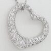 Tiffany & Co Elsa Peretti Diamond Open Heart Necklace 22 mm 0.95 ct Plat $18,500