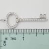 Tiffany & Co. Keys Oval Top Diamond Key Pendant Platinum 0.58 ct 1.5" Retail 7K