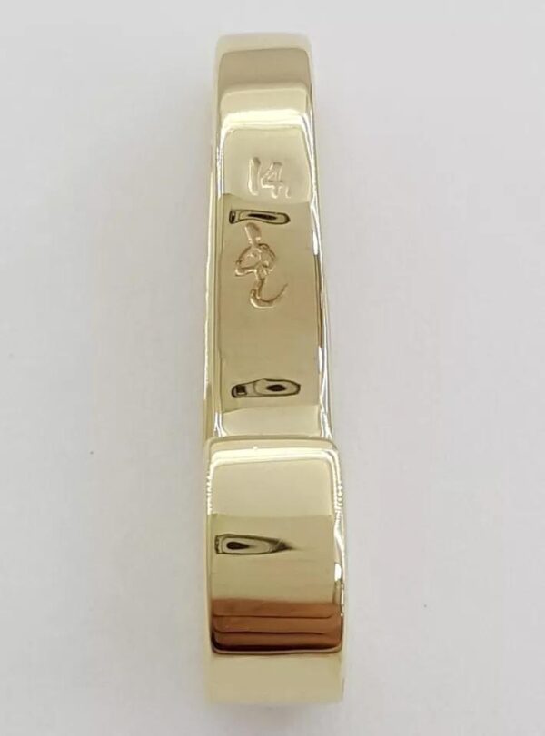 Princess Diamond Channel Set Slide Pendant 14K Yellow Gold 0.65 ct