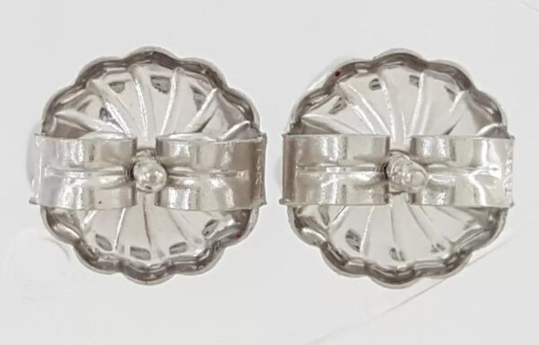 Round Cut Diamond Stud Earrings Hidden Halo 1.15 ct 14k White Gold Retail $3495