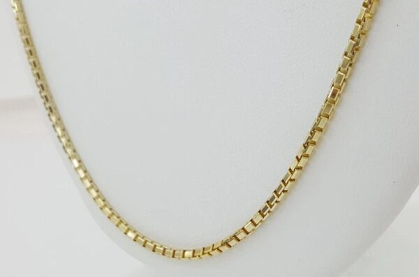 14K Yellow Gold Round Box Chain Necklace 26" Inches 2 mm 19 Grams