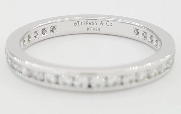 Tiffany & Co Full Circle Diamond Wedding Band Channel Set Plat 2.5mm 0.5ct $5K