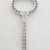 Tiffany & Co. Keys Oval Top Diamond Key Pendant Platinum 0.58 ct 1.5" Retail 7K