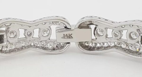 Round & Baguette Diamond Tennis Bracelet 6.5 ct 14K White Gold Rtl $15,500