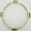 Bernard K Passman Black Coral Diamond 18k Yellow Gold Omega Bracelet 28 Grams 8"