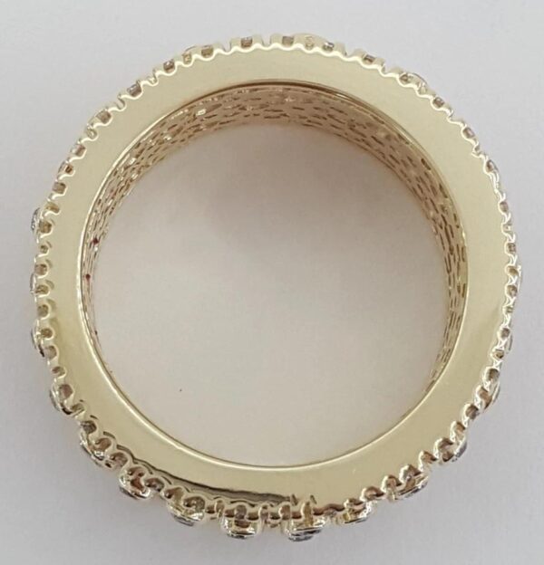 Effy Ruby & Diamond Eternity Ring 14K Yellow Gold 5 ct 9.7mm