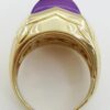 Sugarloaf Amethyst Statement Ring 18k Yellow Gold 17.6 Grams