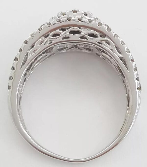 LeVian Le Vian Chocolate Nude Diamond Halo Statement Ring 1.2 14K White Gold