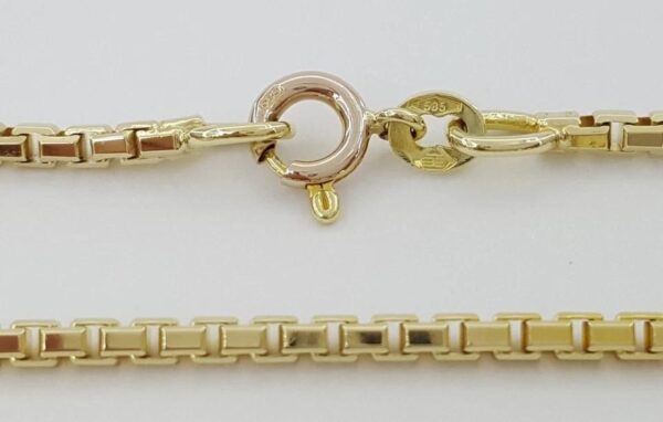 14K Yellow Gold Round Box Chain Necklace 26" Inches 2 mm 19 Grams