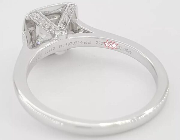 Tiffany & Co Legacy Cushion Diamond Halo Engagement Ring 1.47 ct Retail $21K