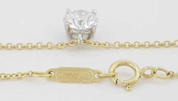 Tiffany & Co Round Diamond Solitaire Pendant 0.77 ct H/VS1 16" Retail $9k