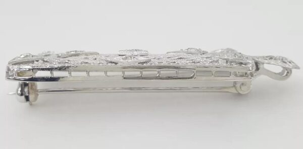 Art Deco Old Mine Old European Diamond Brooch Pendant 0.5 ct
