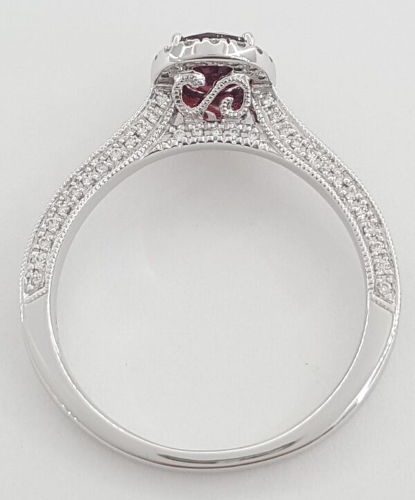 Neil Lane Oval Ruby Diamond Halo Engagement Ring 1.5 ct 14k Gold Retail $5k