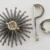 Alex Soldier Astra White Black Diamond Ring Pendant 11.5 ct 18k Gold Rtl 90K