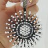 Alex Soldier Astra White Black Diamond Ring Pendant 11.5 ct 18k Gold Rtl 90K