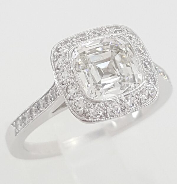 Tiffany & Co Legacy Cushion Diamond Engagement Ring 2.16 ct Platinum Rtl $35.6K