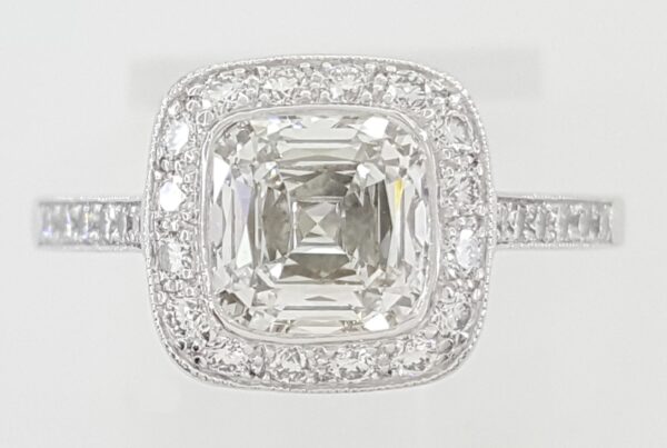 Tiffany & Co Legacy Cushion Diamond Engagement Ring 2.16 ct Platinum Rtl $35.6K