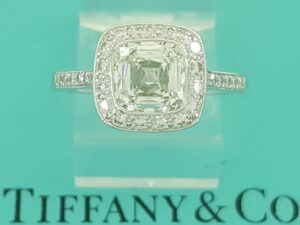 Tiffany & Co Legacy Cushion Diamond Engagement Ring 2.16 ct Platinum Rtl $35.6K