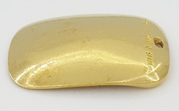 Tiffany & Co Elsa Peretti 24K Yellow Gold Tag Pendant 24 mm 6.8 Grams