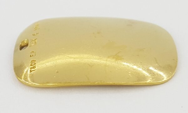 Tiffany & Co Elsa Peretti 24K Yellow Gold Tag Pendant 24 mm 6.8 Grams