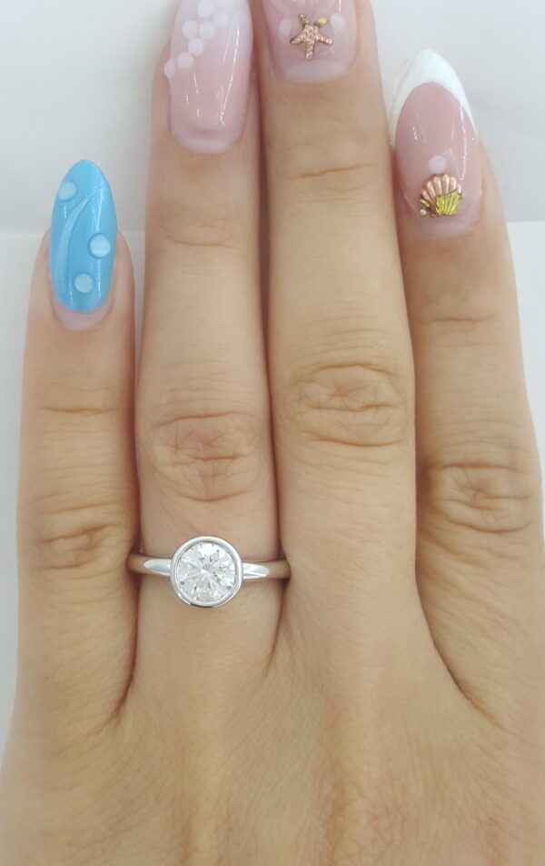 Tiffany & Co Round Diamond Solitaire Platinum Engagement Ring 0.92 ct Rt $17,450