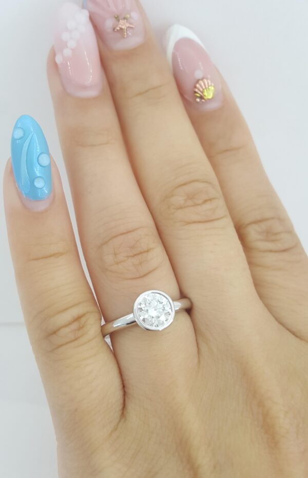 Tiffany & Co Round Diamond Solitaire Platinum Engagement Ring 0.92 ct Rt $17,450