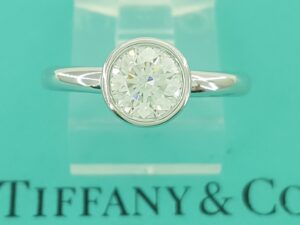 Tiffany & Co Round Diamond Solitaire Platinum Engagement Ring 0.92 ct Rt $17,450