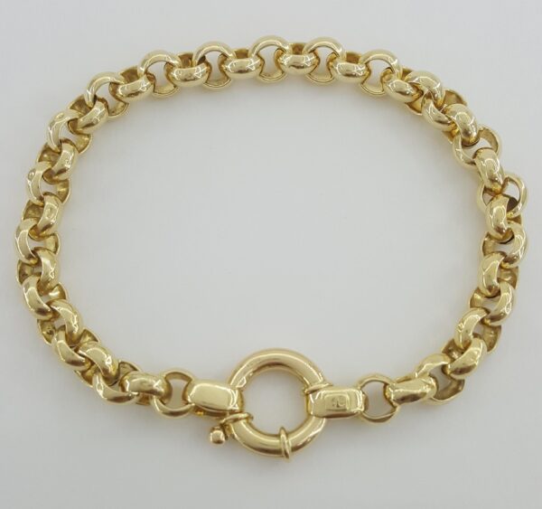 Unoaerre Rolo Link Bracelet 9" 7.8 mm 16.5 grams 18K Yellow Gold