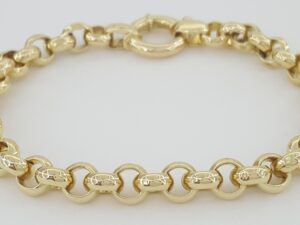 Unoaerre Rolo Link Bracelet 9" 7.8 mm 16.5 grams 18K Yellow Gold